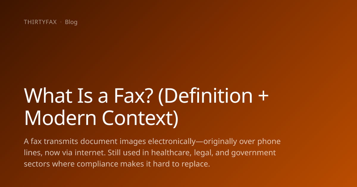 What Is a Fax? (Definition + Modern Context)